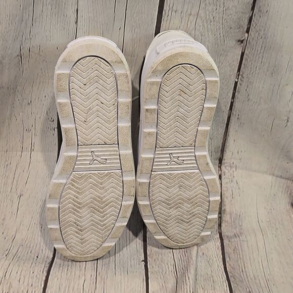 Puma White and Black street platform sneakers size 7 - Picture 5 of 8